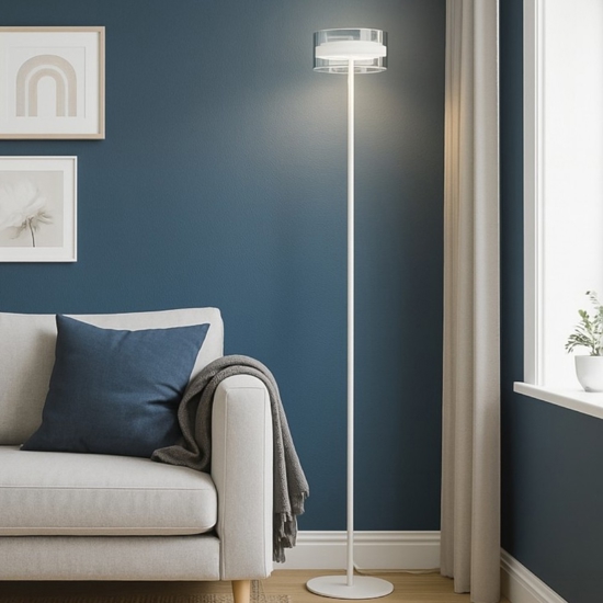 Perenz aere lampada da terra moderna bianco opaco led 20w 3000k