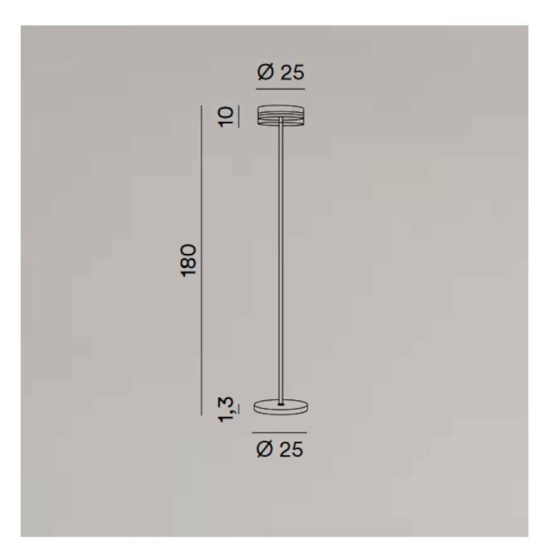 Perenz aere lampada da terra moderna bianco opaco led 20w 3000k