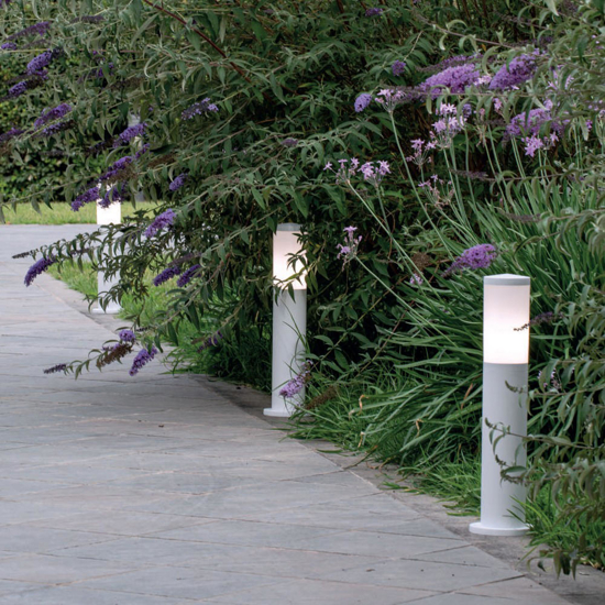 Lampione bianco da giardino moderno 50cm ip65