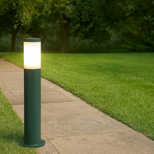 Lampione moderno da giardino paletto verde muschio ip65