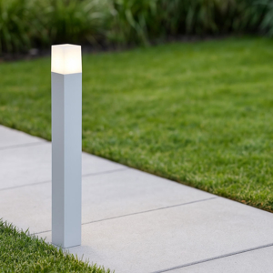 Lampione da esterno giardino design moderno grigio led 4000k ip54