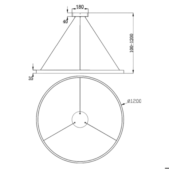 Maytoni rim lampadario moderno per salotto led 3000k