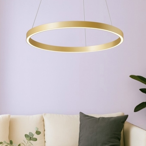 Maytoni rim lampadario moderno rotondo colore oro led 4000k