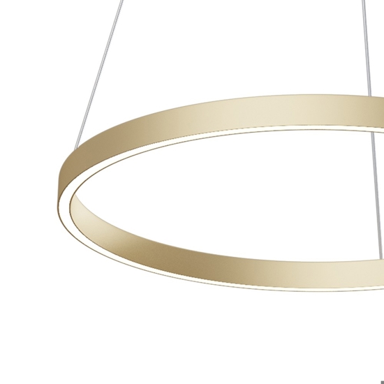 Maytoni rim lampadario moderno rotondo colore oro led 4000k