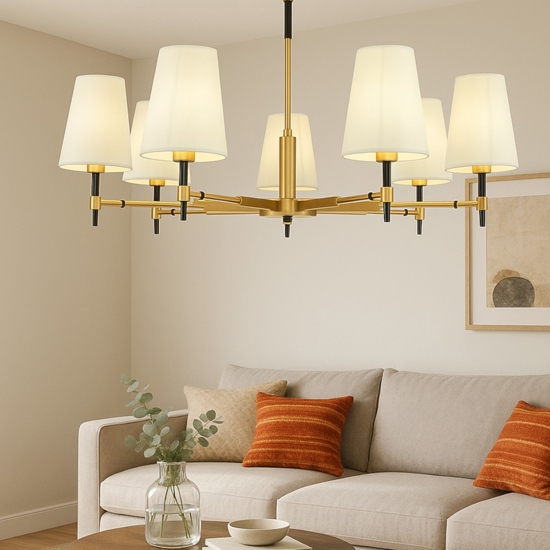 Maytoni zaragoza lampadario moderno per salotto 7 luci