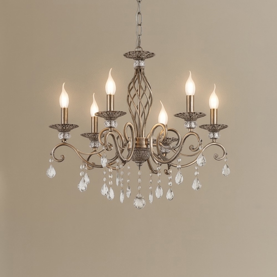 Maytoni grace lampadario con pendenti 6 luci