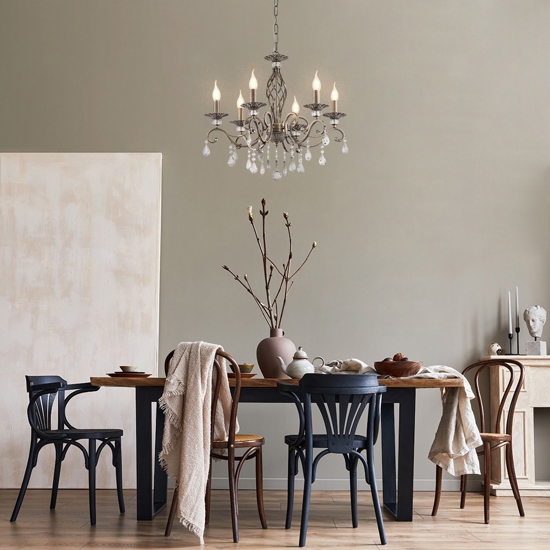 Maytoni grace lampadario con pendenti 6 luci