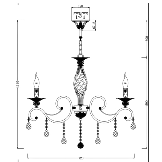 Maytoni grace lampadario 8 luci per camera da letto