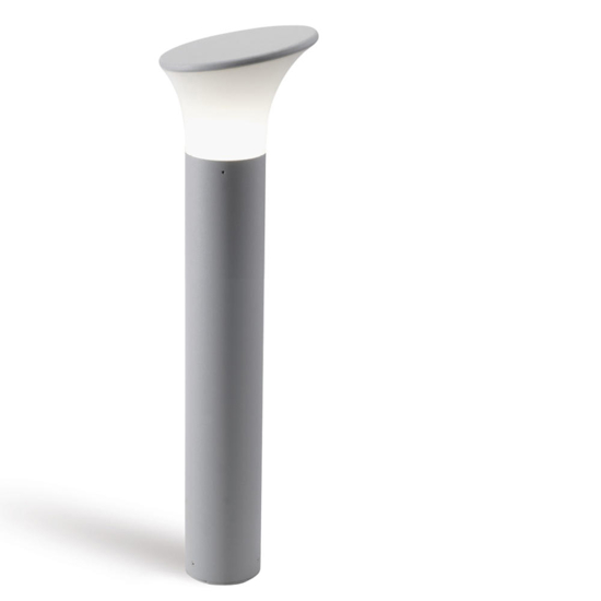 Lampione da giardino 50cm design moderno grigio alluminio ip44