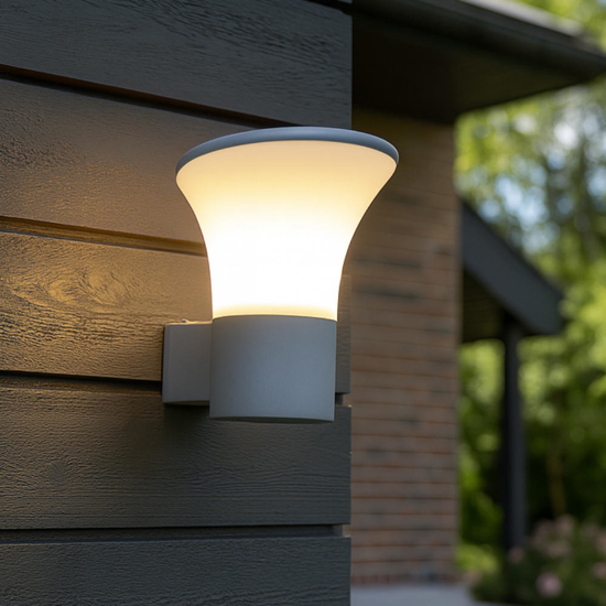 Applique da esterno balcone moderna grigia ip44