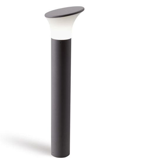 Lampione da giardino moderno paletto grafite 70cm ip44