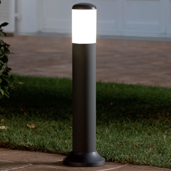 Lampione da giardino nero design moderno 60cm ip54