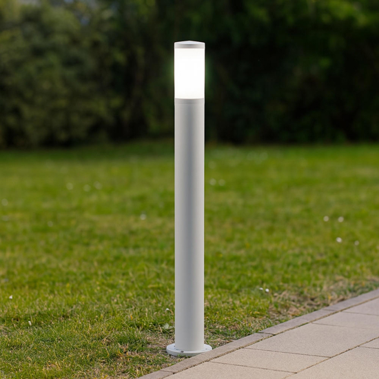 Lampione bianco da giardino moderno paletto 80cm ip65