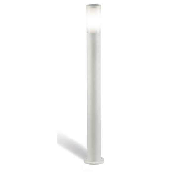 Lampione bianco da giardino moderno paletto 80cm ip65