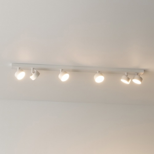Plafoniera bianca 6 luci orientabili per cucina toplight