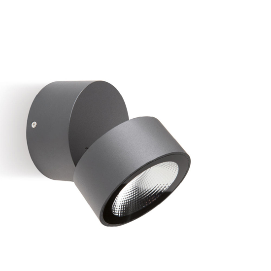 Faretto per esterno moderno grafite luce led orientabile 12w 4000k