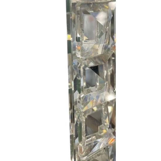 Specchio di vetro 40x60 rettangolare cornice di cristalli