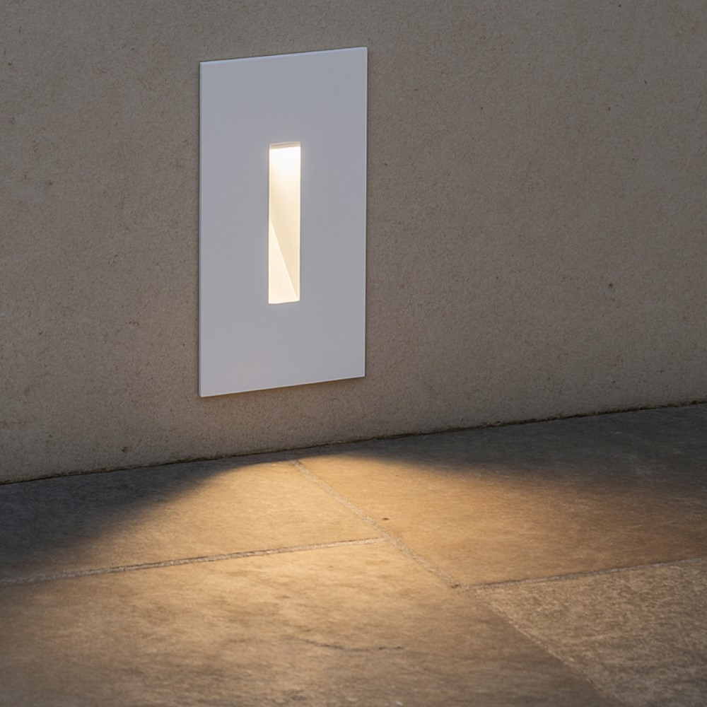 Segnapasso led BOLT ad incasso bianco o nickel 3W