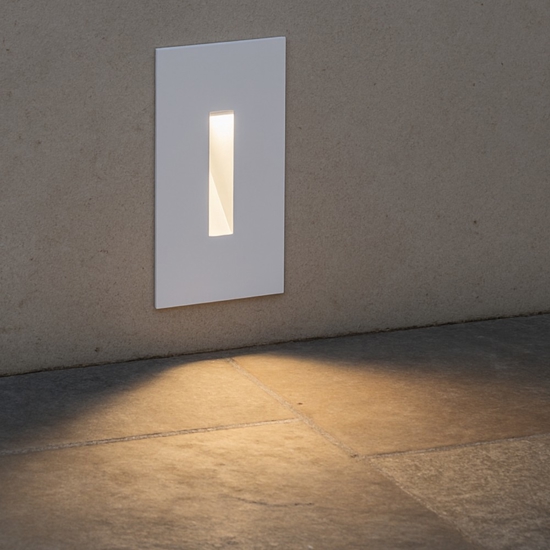 Segnapasso da incasso bianco led 3w 3000k taglio di luce