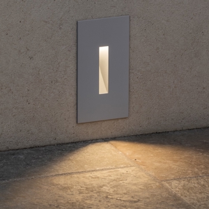 Segnapasso led 3w 3000k verticale grigio da incasso