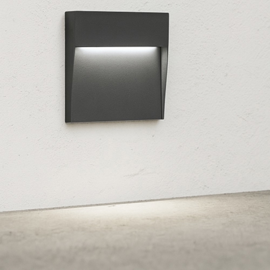 Isyluce segnapasso led 6w 3000k per esterno antracite