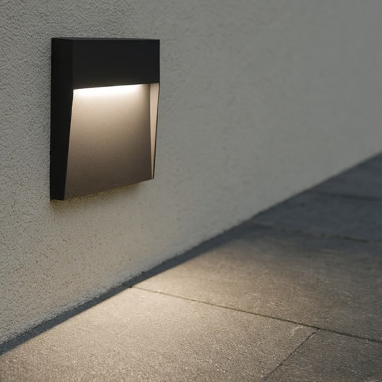 Isyluce segnapasso led 6w 3000k per esterno antracite