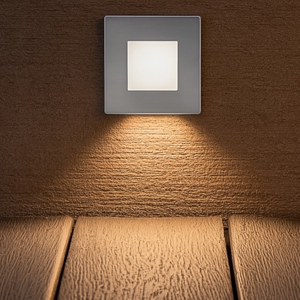 Segnapasso led da esterno incasso parete 3000k quadrato acciaio inox