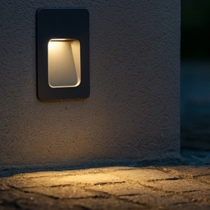 Segnapasso led da esterno 3w 3000k a incasso antracite