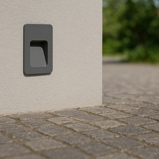 Segnapasso led da esterno 3w 3000k a incasso antracite