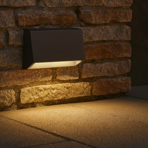 Segnapasso led senza incasso da esterno 1,5w 3000k ip65 antracite per giardini