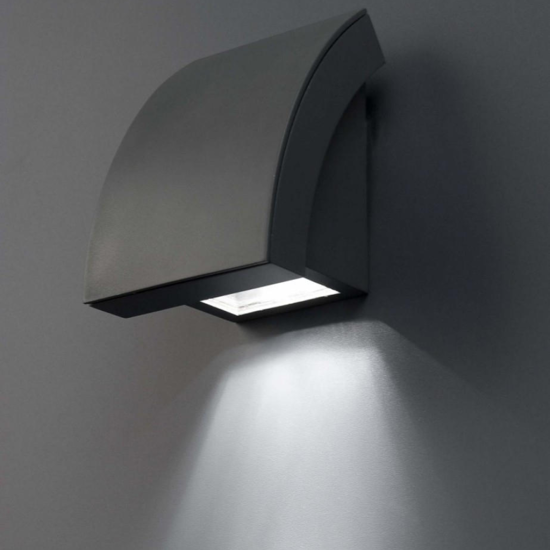 Segnapasso da esterno moderno antracite gu10 led
