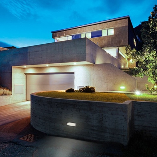 Segnapasso incasso da esterno 13w 4000k grigio gea luce ohrm