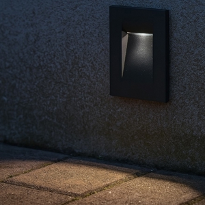 Segnapasso verticale antracite da incasso led 3w 3000k per esterno