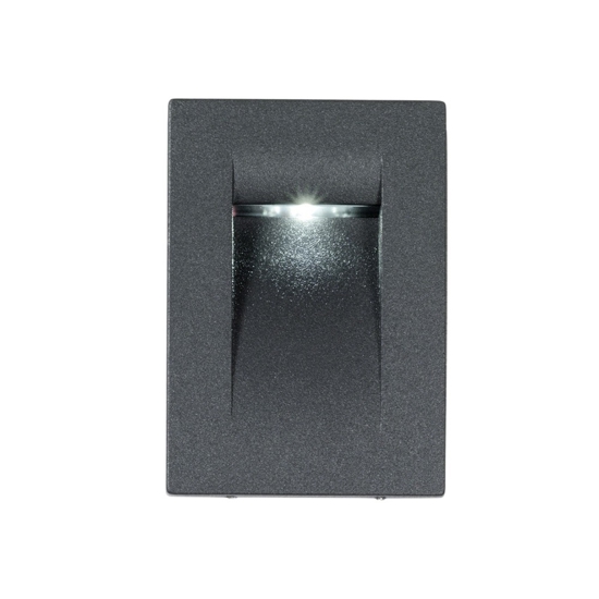 Segnapasso verticale antracite da incasso led 3w 3000k per esterno
