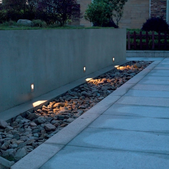 Segnapasso led per esterno 3w 3000k bianco incasso per cassetta 503