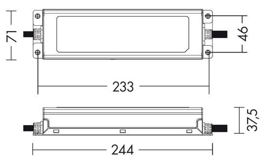 Driver ts306 per striscia led ip67 max 240w