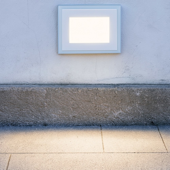 Indio ideal lux piccolo segnapasso da incasso per esterno led 3000k ip65 impermeabile bianco