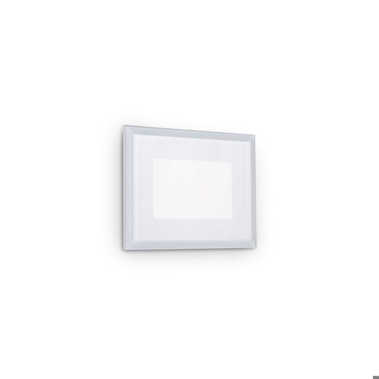 Indio ideal lux piccolo segnapasso da incasso per esterno led 3000k ip65 impermeabile bianco