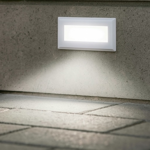 Indio fi 8w ideal lux segnapasso led 8w 3000k per esterno ip65 bianco da incasso
