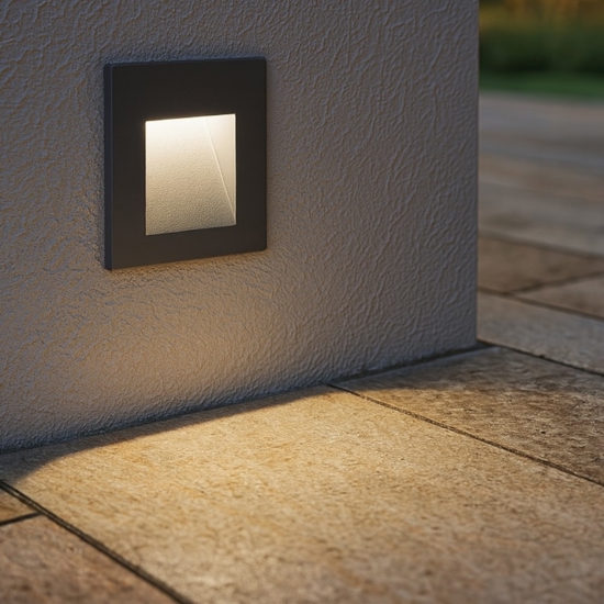 Segnapasso led da esterno bit fi ideal lux antracite 3000k ip65