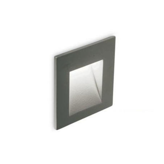 Ideal lux segnapasso led 3000k quadrato antracite per esterni ip65 con driver