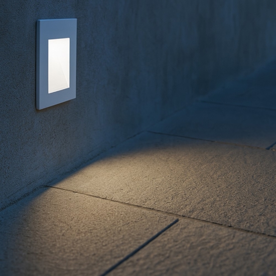 Bit fi ideal lux segnapasso led per esterno 3000k bianco da incasso ip65