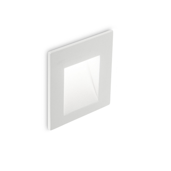 Segnapasso da parete per esterno led3w 3000k bianco quadrato ip65 con driver