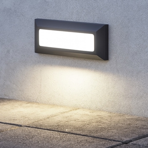 Isyluce segnapasso per esterno led 4w 3000k cover bianco antracite