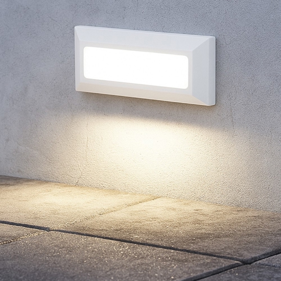 Isyluce segnapasso per esterno led 4w 3000k cover bianco antracite
