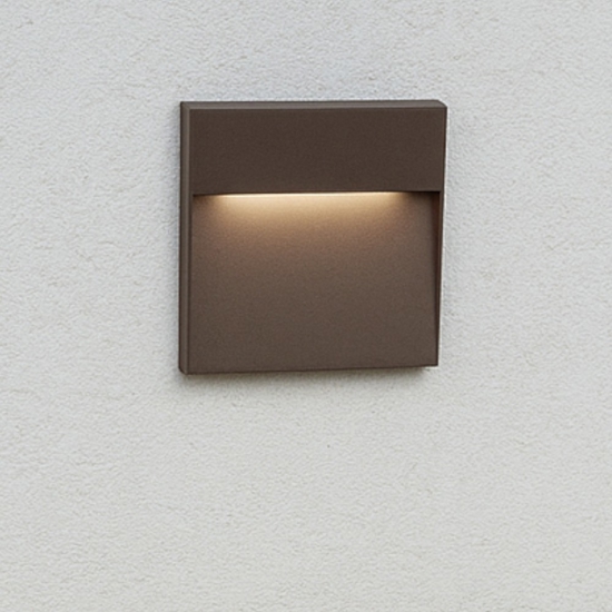 Isyluce  segnapasso led 6w 3000k esterno marrone corten