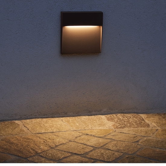 Isyluce  segnapasso led 6w 3000k esterno marrone corten