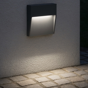 Segnapasso led 3w 4000k per esterno quadrato antracite gealuce