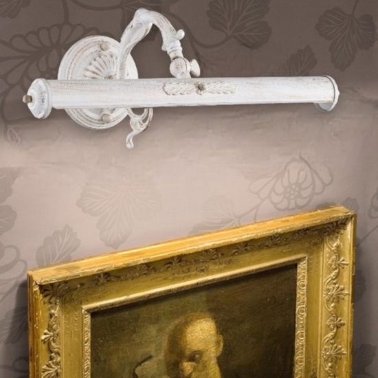 Maytoni picasso applique da quadro classica metallo bianco anticato