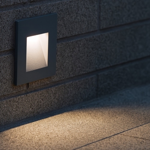 Ideal lux segnapasso da incasso a muro led 4000k esterno ip65 antracite quadrato con driver